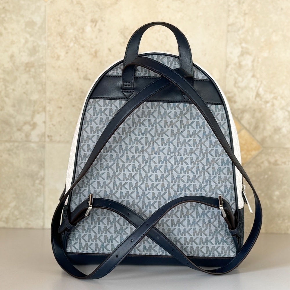 Michael Kors Rhea MD Backpack MK Color-Block Admiral Navy Multi - Picture 7 of 15
